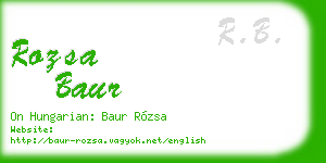 rozsa baur business card